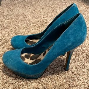 Jessica Simpson Teal Stilettos